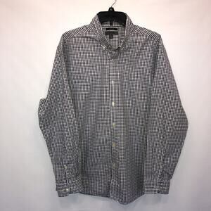 Saddlebred 1888 Button Up Adult XL Mens Multicolor Long Sleeve Cotton Shirt